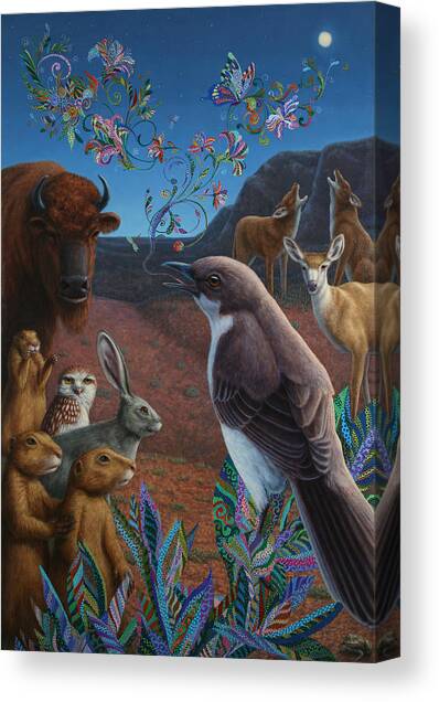 Moonlight Cantata Canvas Art Print by James W Johnson