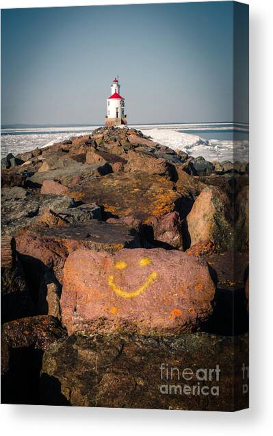 Pier Happiness Canvas Art Print by Duluth To Door County Photography