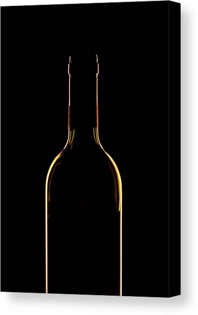 Bottle of Wine Canvas Art Print by Andrew Soundarajan