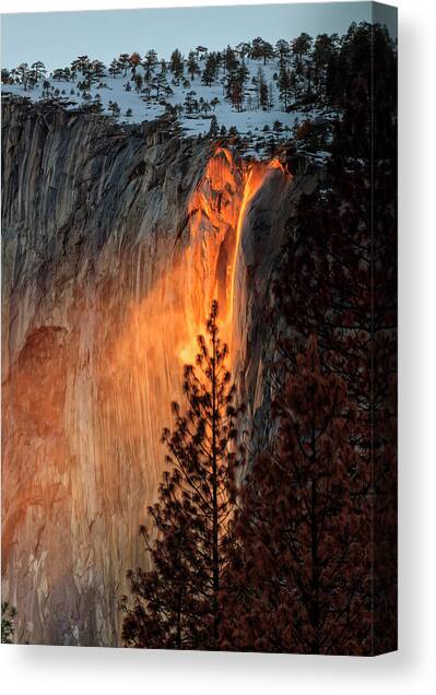Firefalls Canvas Art Print by Erick Castellon