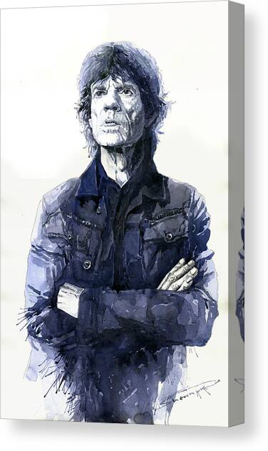 Sir Mick Jagger Canvas Art Print by Yuriy Shevchuk