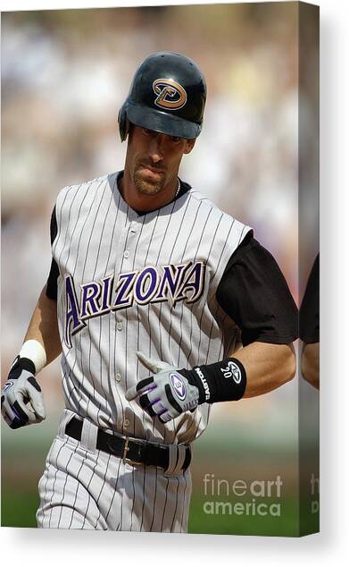 Gonzalez Rounds The Bases After A Solo Canvas Art Print by Jonathan Daniel