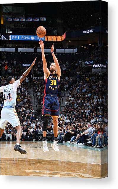 Stephen Curry #1 Canvas Art Print by Michael Gonzales