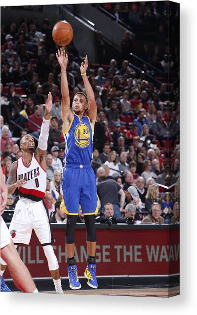 Stephen Curry #1 Canvas Art Print by Sam Forencich