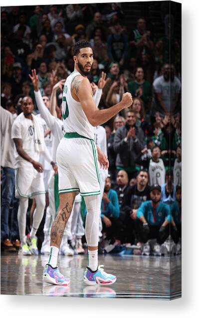 Jayson Tatum #24 Canvas Art Print by Nathaniel S. Butler