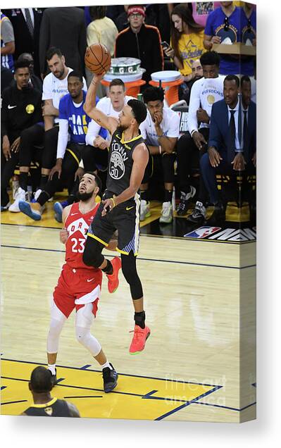 Stephen Curry #28 Canvas Art Print by Noah Graham