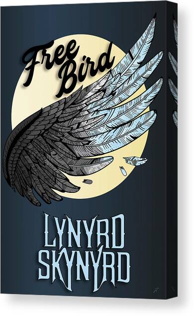 Free Bird Song Art Print Canvas Art Print by Ink Well