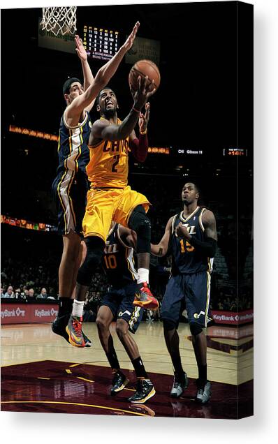 Kyrie Irving and Enes Kanter Canvas Art Print by David Liam Kyle