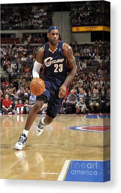 Lebron James Canvas Art Print by Allen Einstein