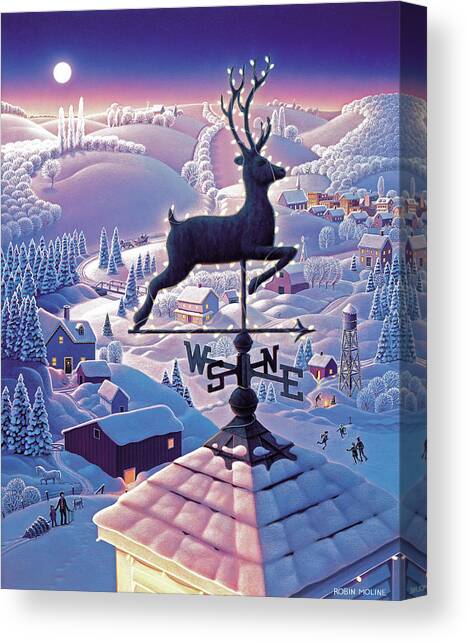 Lands End Weathervane Canvas Art Print by Robin Moline