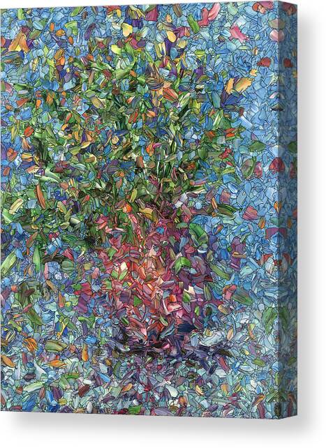 Falling Flowers Canvas Art Print by James W Johnson