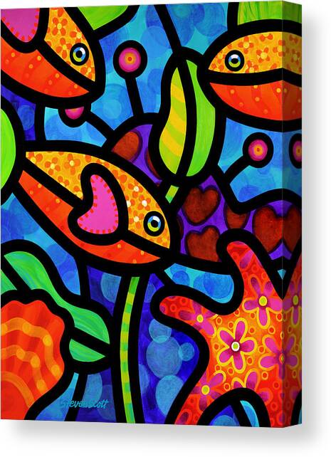 Kaleidoscope Reef Canvas Art Print by Steven Scott