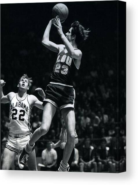 Pete Maravich Fade Away Canvas Art Print by Retro Images Archive
