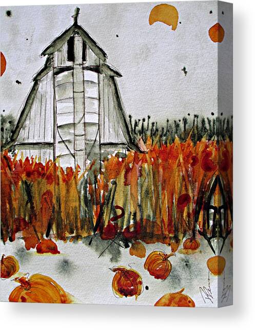 Pumpkin Dreams Canvas Art Print by Dawn Derman