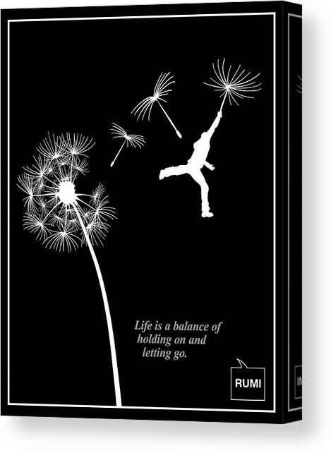 Rumi Inspirational quote Canvas Art Print by Sassan Filsoof