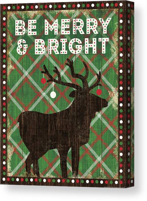 Simple Living Holiday Be Merry Canvas Art Print by Michael Mullan