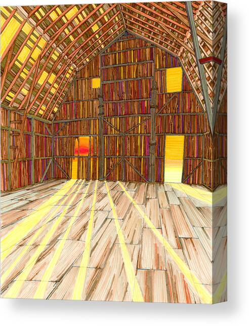 The Old Barn Canvas Art Print by Scott Kirby