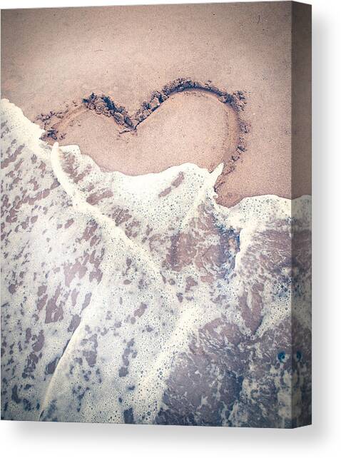 Heart in the Sand Canvas Print