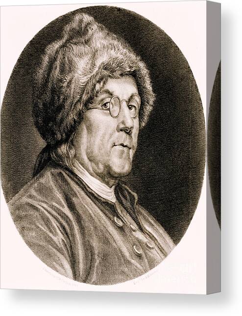 Benjamin Franklin, American Polymath #3 Canvas Art Print by Science Source
