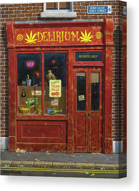 Canvas Print featuring the painting Delirium by Brian McCarthy