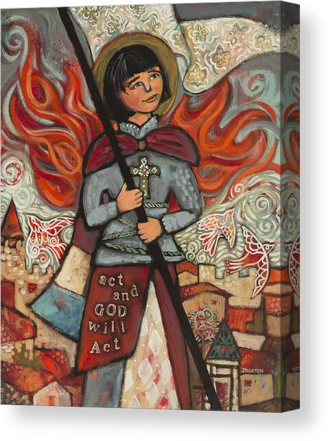 Joan of Arc Canvas Art Print by Jen Norton