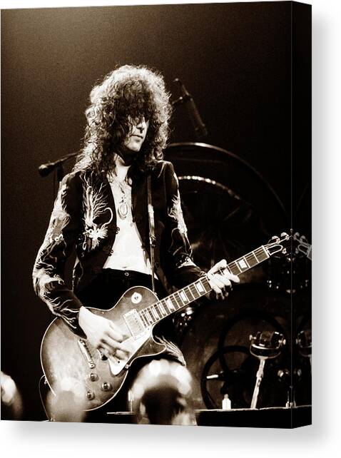 Led Zeppelin - Jimmy Page 1975 #1 Canvas Art Print by Chris Walter