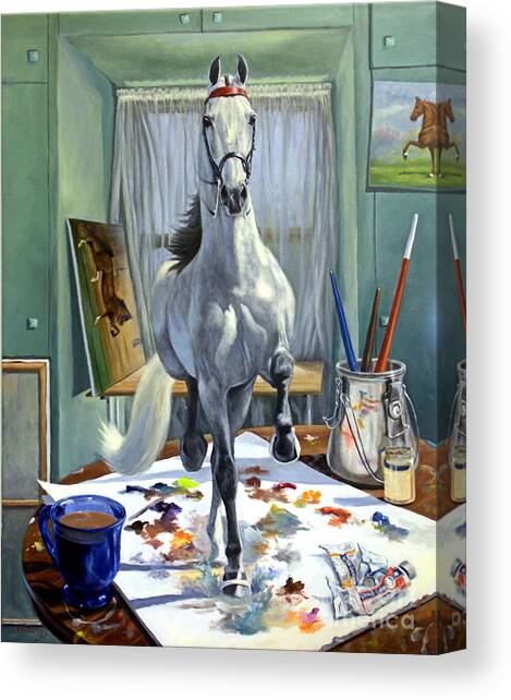 Work In Progress V Canvas Art Print by Jeanne Newton Schoborg