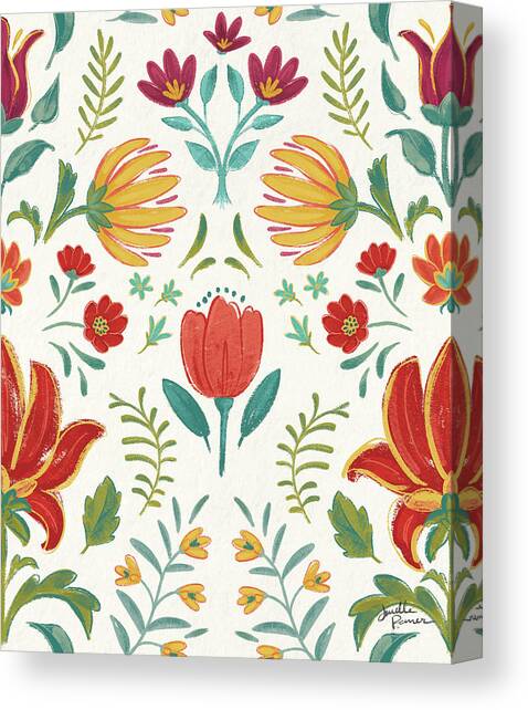 Happy Thoughts Pattern I Canvas Art Print by Janelle Penner