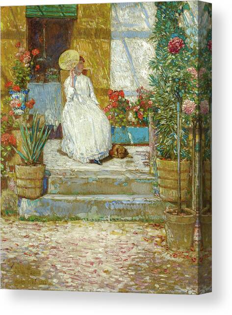 In the Sun #1 Canvas Art Print by Childe Hassam