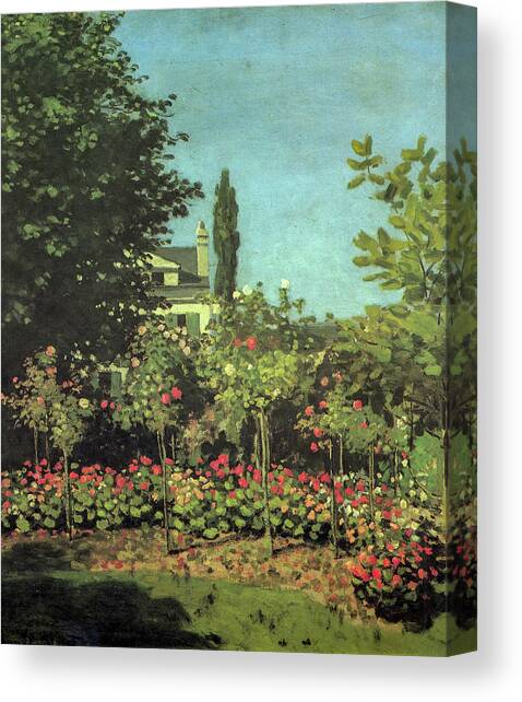 Garden in flower 1867 Canvas Art Print by Claude Monet