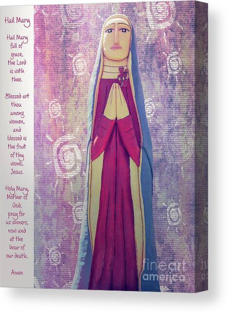 Hail Mary Canvas Art Print by Macro Abundance Art