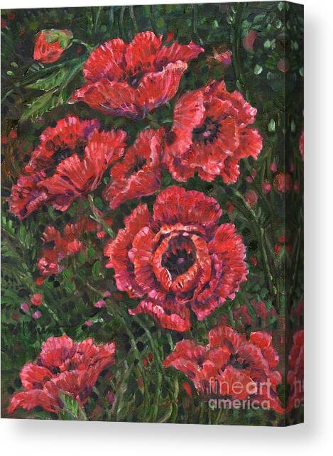 Impressions of Poppies Canvas Art Print by Paul Brent