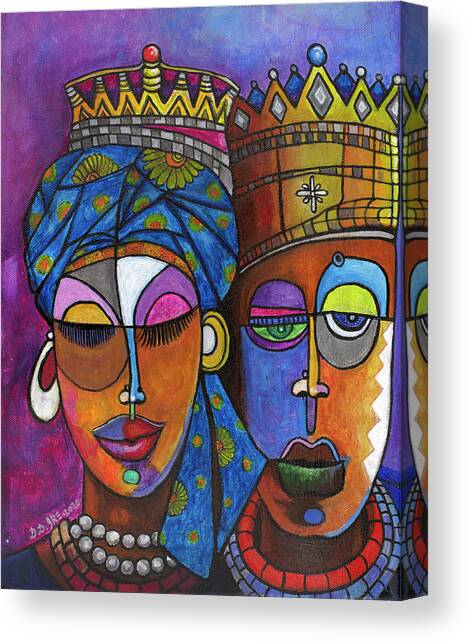 African Quenn Art Print on Stretched Canvas by MarinaArtRUKunst