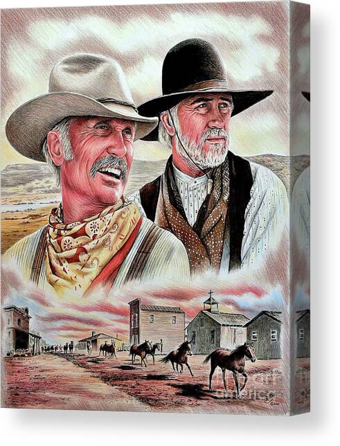 Lonesome Dove color ver Canvas Art Print by Andrew Read