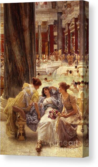The Baths of Caracalla Canvas Art Print by Lawrence Alma-Tadema