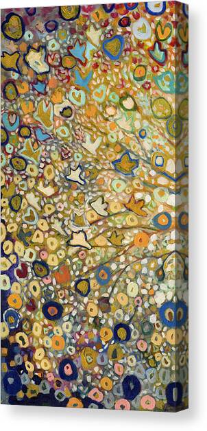 Colorful Abstract Pattern with Birds Canvas Print