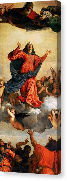 The Assumption of the Virgin Canvas Art Print by Titian