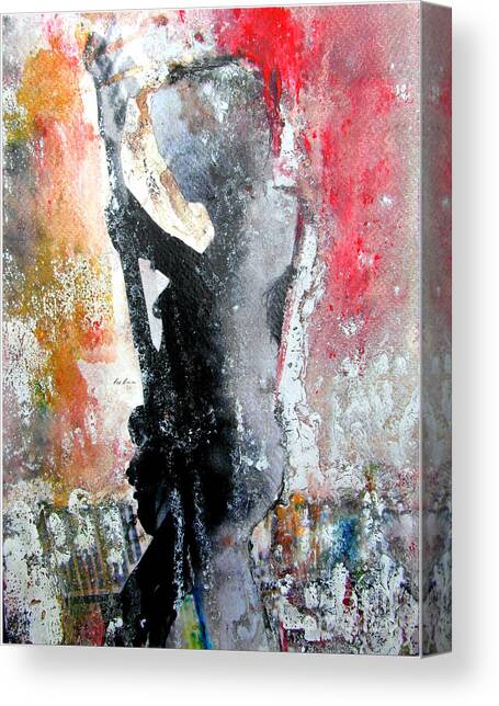 Silhouette Abstract Dance Canvas Print