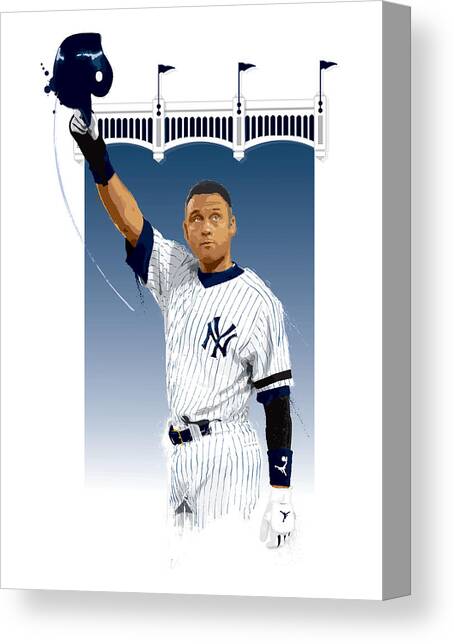 Derek Jeter 3000 Hits Canvas Art Print by Scott Weigner