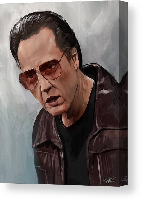Retro Sunglasses and Leather Jacket Canvas Print