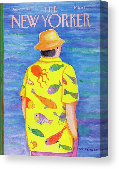 New Yorker June 13th, 1988 Canvas Art Print by Pamela Paparone