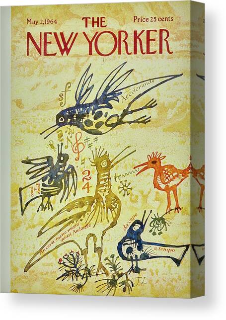 New Yorker May 2nd 1964 Canvas Art Print by Joseph Low