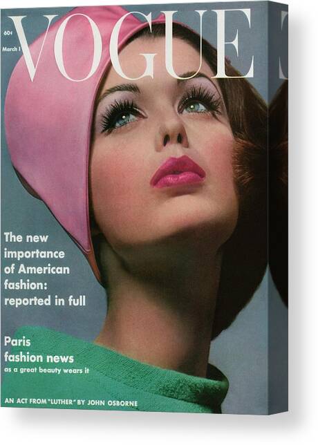 Vogue Cover Of Dorothy Mcgowan Canvas Art Print by Bert Stern