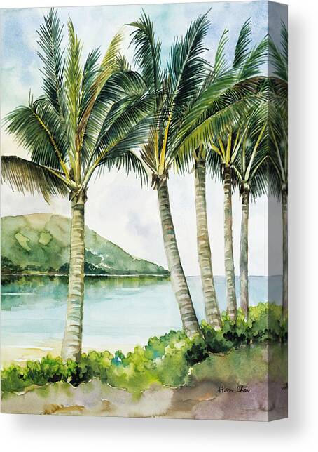 Flapping Palm Trees Canvas Art Print by Han Choi - Printscapes