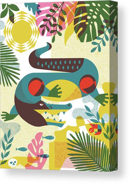 Alligator #7 Canvas Art Print by CSA Images