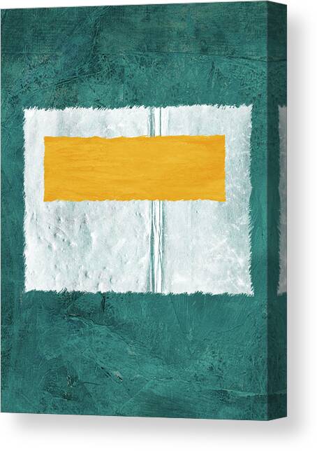 Green and Yellow Abstract Theme IV Canvas Art Print by Naxart Studio