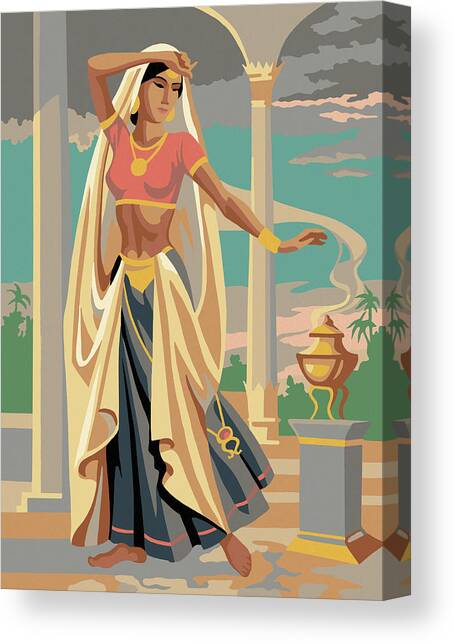 Paint By Number Dancer Canvas Art Print by CSA Images