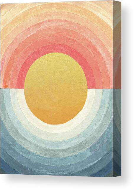 Retro Vibes Abstract Canvas Art Print by Danhui Nai