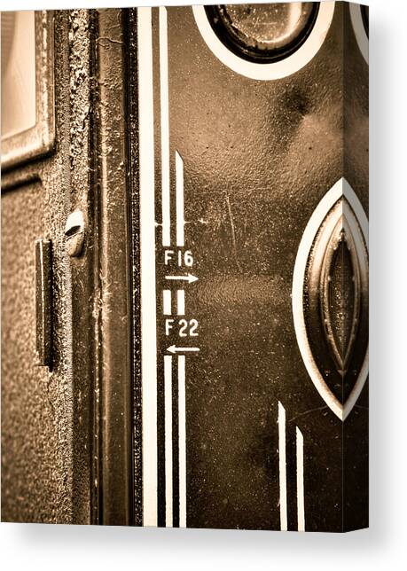 Art Deco-Style Box Camera With f-stop Markings Canvas Art Print by Victoria Plut