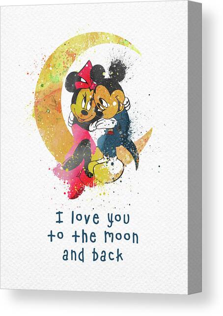 Mouse Mickey Minnie Personalised Fingerprint Tree Art Disney Wall Canvas Print 